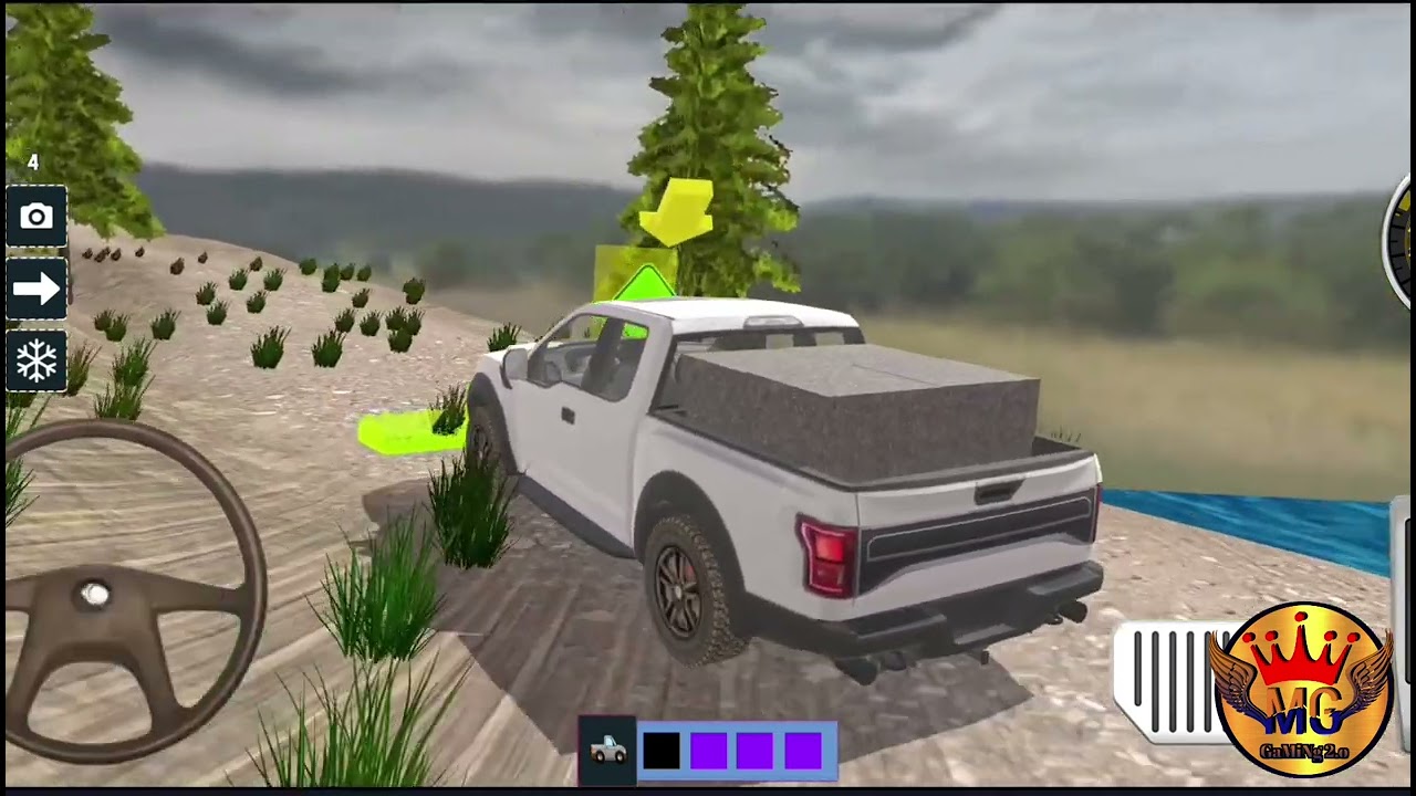 😱 Extreme Offroad Logging Truck Challenge! Muddy Pickup Stuck in Mountain Roads | 4K Gameplay