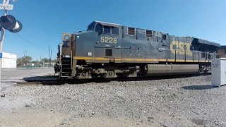 Three GE DC Locomotives on CSX Grain Empty
