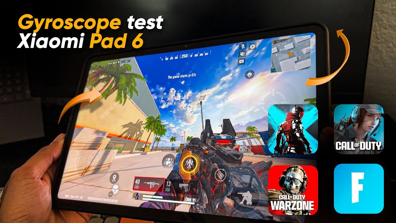 Teste com giroscópio • Cod mobile • Warzone • Blood Strike • Fortnite • Xiaomi Pad 6