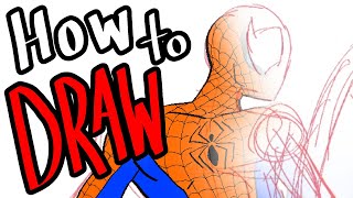 How to get started drawing SPIDER-MAN