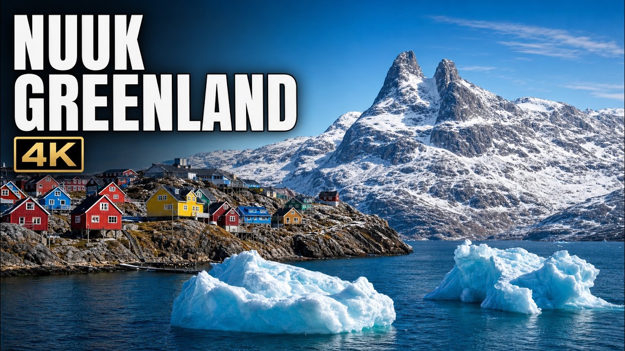 Nuuk, Greenland: Colorful Capital & Iceberg Fjord 4K