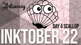 Inktober 2022 Day 4 'Scallop' | Ink Drawing Prompt Challenge