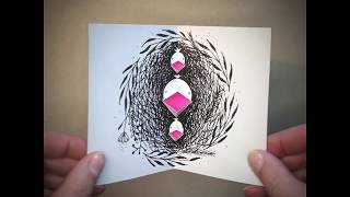 Tutorial Pop-Up Card Birds Nest