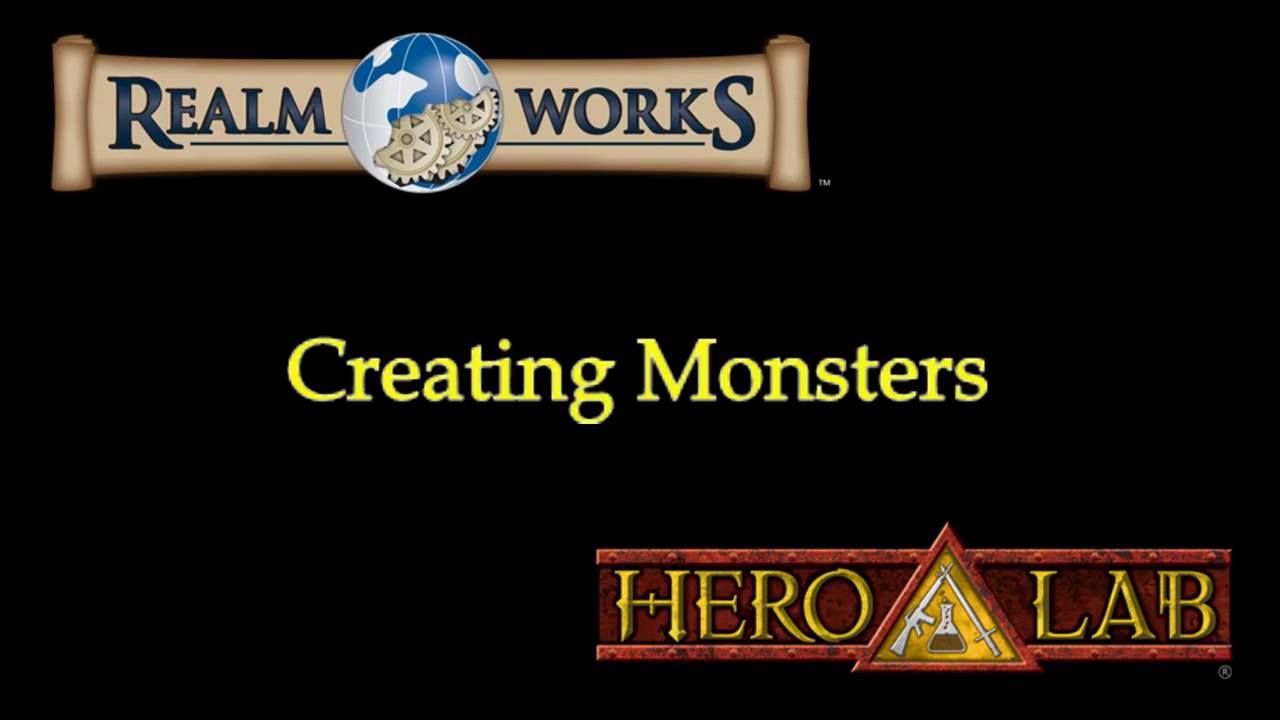 realm works and hero lab creating monsters youtube hero works