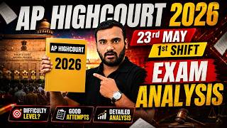 AP Highcourt 2026 Exam Analysis | AP Highcourt 1st shift Exam Analysis | AP Highcourt Answer Key