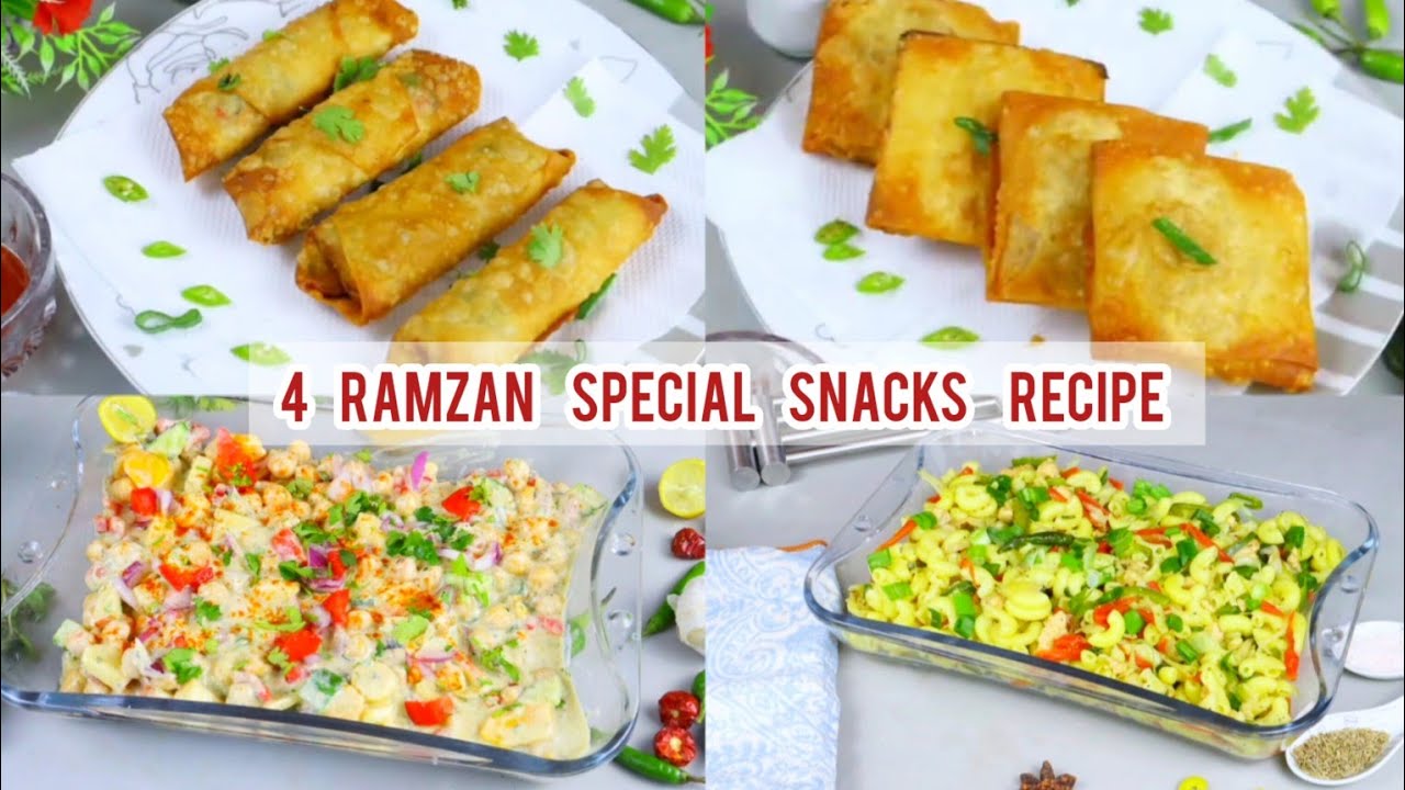 4 Ramzan Special Snacks Recipe By Chef Kiran Umar - YouTube