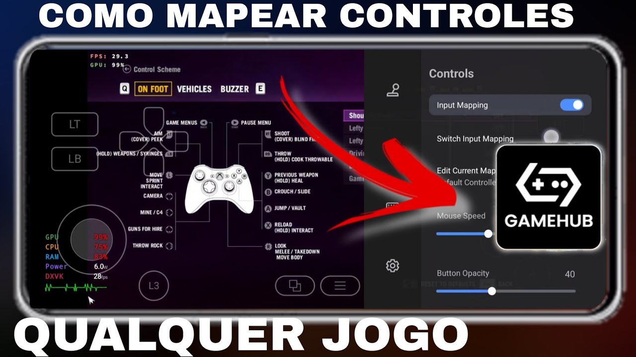 COMO CONFIGURAR GAME PAD DO GAME HUB - PARA QUALQUER JOGO - YouTube
