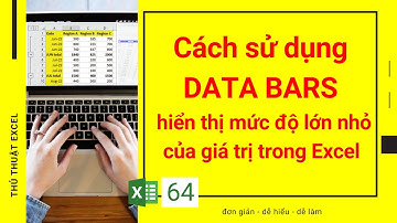 Excel 64 - Cách sử dụng DATA BARS hiển thị mức độ lớn nhỏ của giá trị trong Excel
