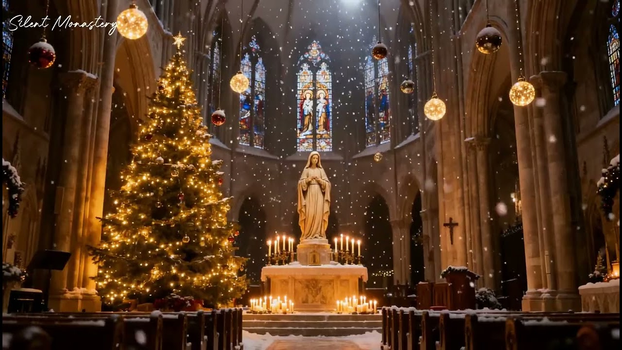Gregorian Marian Christmas Chant 🎄🕯️ Ancient Winter Songs Honoring the Blessed Mother