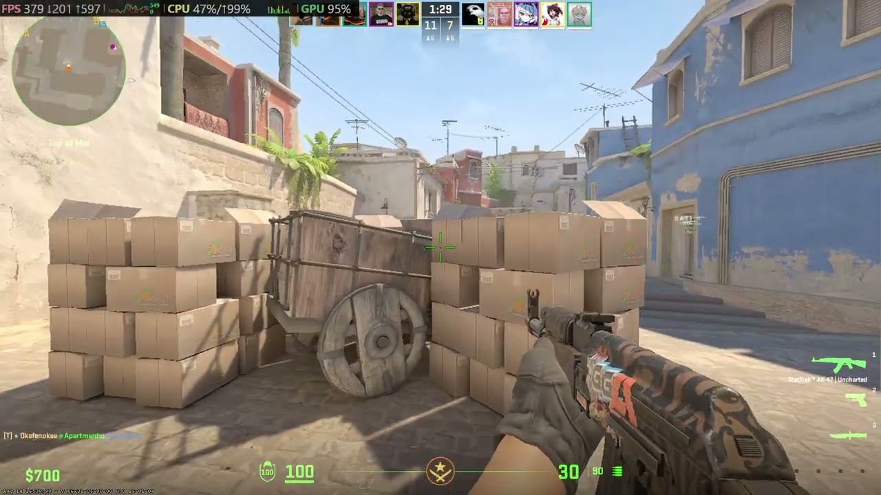 Ryzen 7700 + RTX 5060 Low 1080p + Fidelity fx on