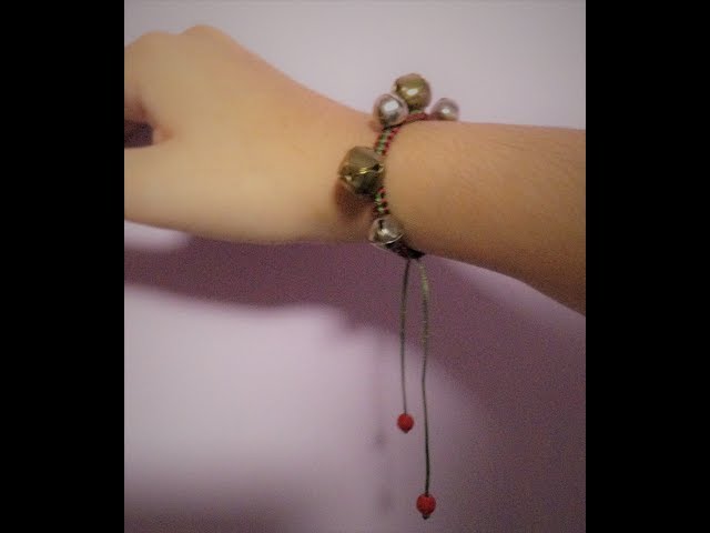 DIY -Jingle Bell bracelet, Christmas bracelet, crafts for kids