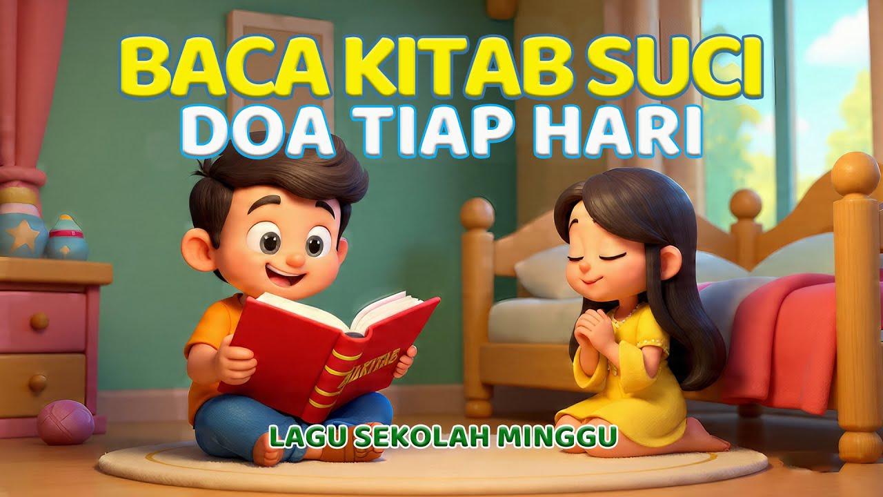 Lagu Sekolah Minggu Anak - Baca Kitab Suci, Doa Tiap Hari  | Lagu Rohani Anak Ceria