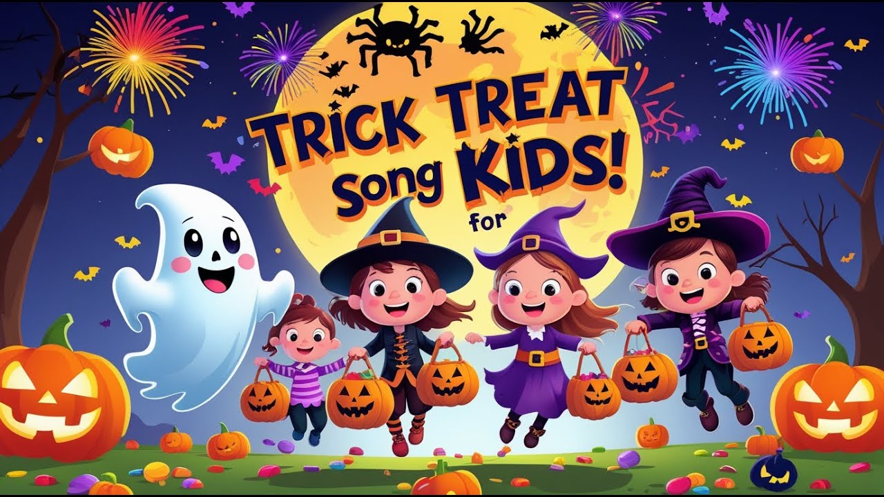 Trick or Treat ! 🎃 Cute Halloween Song for Kids | Cartoon Sing-Along ...
