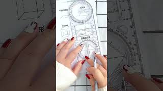 Multifunctional Geometric Ruler With Drawing Templates