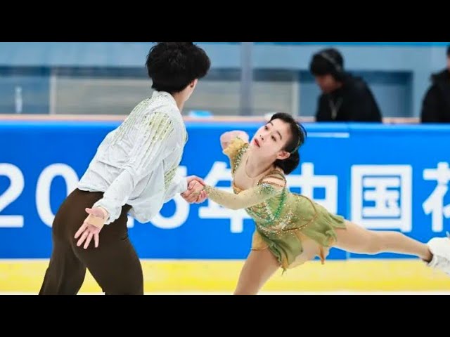 フィギュアスケートファン通信 = Figure skating fan Exp… Xuanqi ZHANG/Wenqiang FENG 张轩绮/丰闻强 Jr FS 2025 Chinese