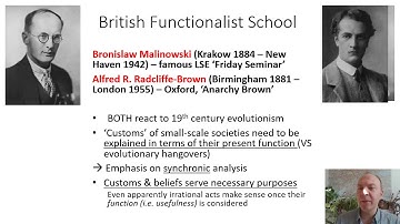 W2C4 - Society - functionalism and structural-functionalism (UCL Anthropology, Holbraad)