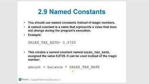 Python 2.9 Named Constants and Magic Numbers