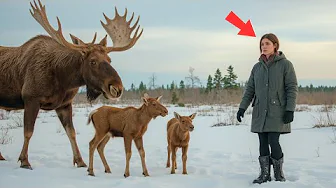 This Young Moose Was Trapped On Thin Ice — What Happened Next Will Touch Your Soul
