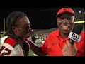 Jesse Legree & JaMarcus Shephard postgame with a Dylan Layne “Heisman” bomb