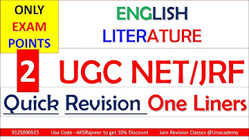 Rapid Revision Part - 2 | UGC NET ENGLISH BY AKSRajveer | Literature Lovers