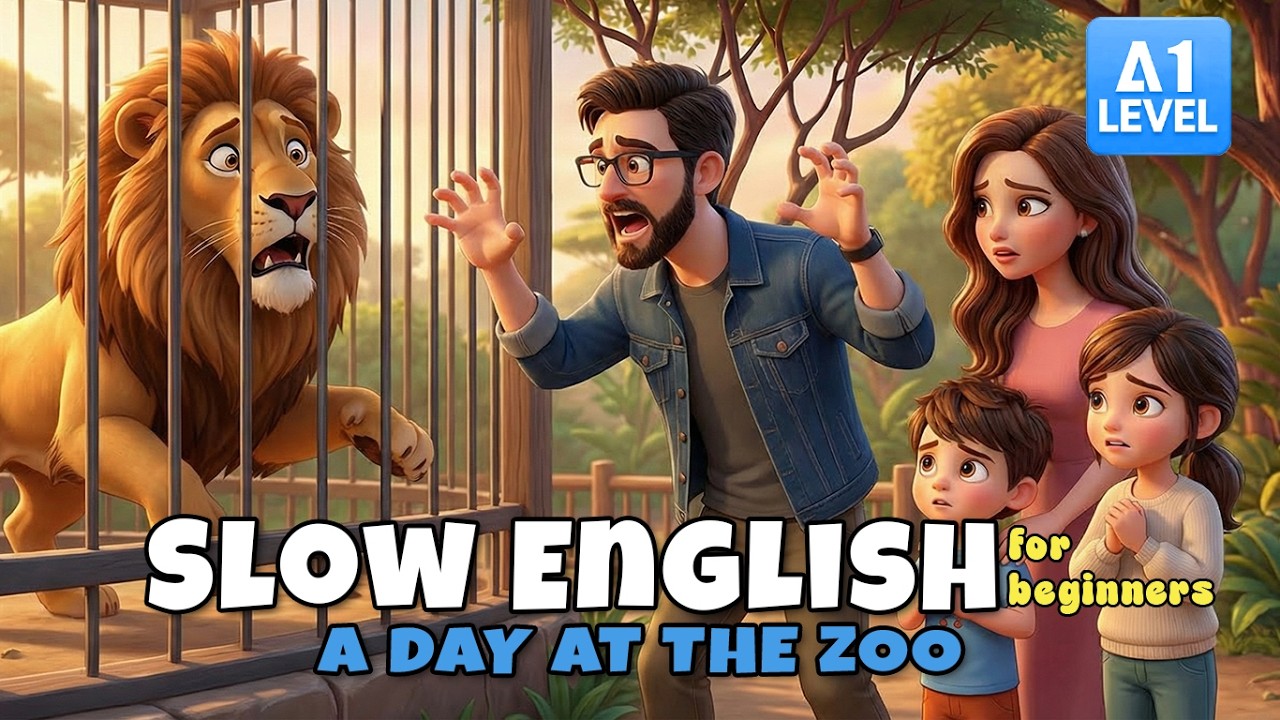 Our First Family Trip to the Zoo | Easy English Listening Story For Beginners (A1 - A2 Level)