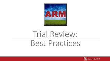 ARM Software Webinar - Trial Review: Best Practices