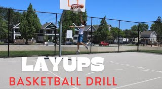 BASKETBALL  LAYUPS TRAINING HOW TO USE BOTH HANDS