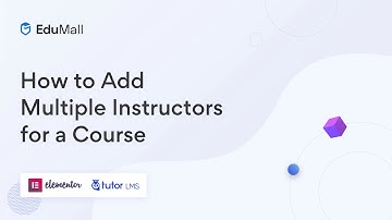 EduMall - How to Add Multiple Instructors for a Course
