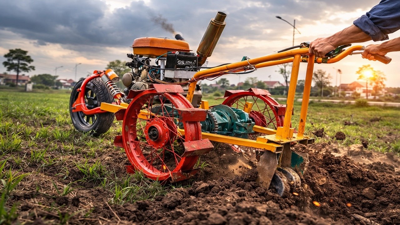 Crazy Idea! Transforming Motorcycle Engines and Differential Axles into Million-Dollar Machines