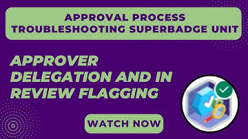 Approver Delegation And In Review Flagging | Approval Process Troubleshooting Superbadge Unit