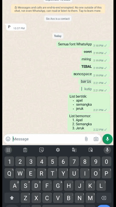 WhatsApp sekarang punya font baru | Fitur alat pemformatan teks baru WhatsApp #chat #tutorial #tips