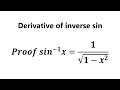 Derivative of Sine inverse sin^-1(x)