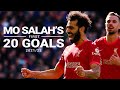 Mo Salah's 20 Premier League goals in the 2021/22 season so far for Liverpool