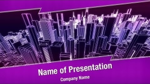 City Skyscraper PowerPoint Video Template Backgrounds - DigitalOfficePro #01355V