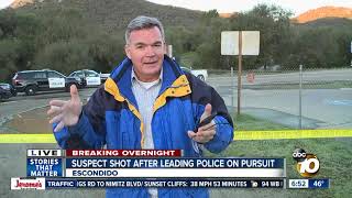 High-speed chase ends in Escondido with gunfire