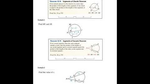 10.6 Segment Relationships in Circles