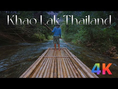 (4k) Bamboo Rafting virtual tour Khao Lak, Thailand [Relaxing Sound]