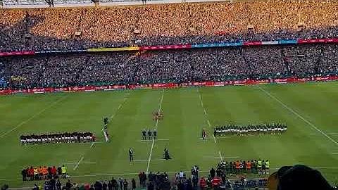 52 000 Fans Sing the South African National Anthem...