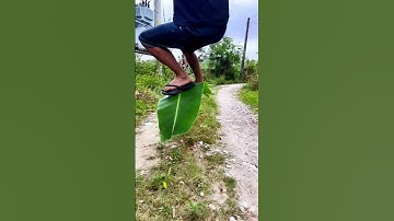 "Banana Leaf Rocket 🚀 Man Flying in the Air 😂"#comedy #funny #lol #reels #laughoutloud #shorts