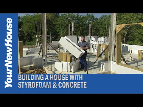 Video: Building a foundation for a foam block house