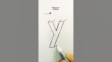 3d Letter drawing Y | #shorts