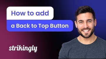 How to add a Back to Top Button to Strikingly