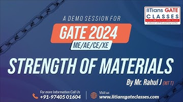 Strength of Materials | A Demo class for GATE 2024 Mechanical | Aerospace Engineering Online Classes