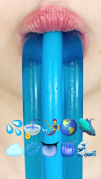 ASMR BLUE JELLY 파란색 젤리 (eating sounds)