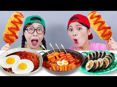 Домашняя лапша ттокпокки кимбаб Мукбанг ДОНА DONA