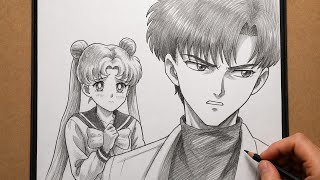How to Draw Usagi Tsukino & Mamoru Chiba (Step-by-Step for Beginners) – Easy Anime Tutorial