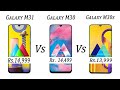 Samsung Galaxy M31 Vs Galaxy M30s Vs Galaxy M30  - Full Speed Comparison. What is Difference.