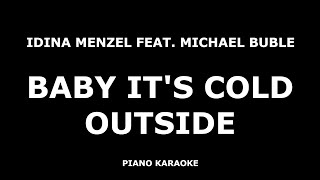 Idina Menzel feat. Michael Buble - Baby It's Cold Outside - Piano Karaoke [4K]