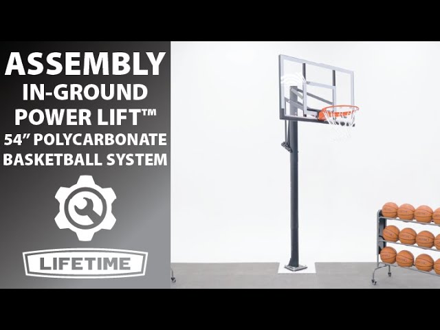 Lifetime Crank Adjust Bolt Down Basketball Hoop (54-Inch Tempered