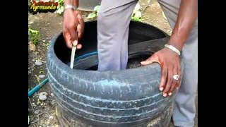 HOW TO CUT A TIRE TO MAKE A GARDEN RAISED BED/POTS: Agrosuede